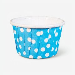 Капсула бумажная с подворотом Голубая в белый горошек D50 H40 100 шт Б-22, 399 ₽ Капсула бумажная с подворотом Голубая в белый горошек D50 H40 100 шт Б-22