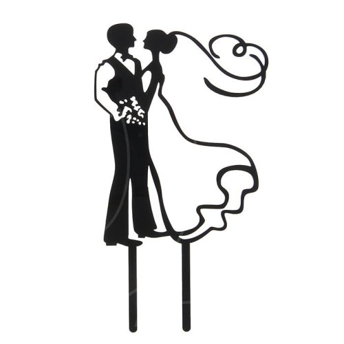 Топпер декоративный акриловый "Объятия" Чёрный 1680129, 159 ₽ Топпер декоративный акриловый "Объятия" Чёрный 1680129