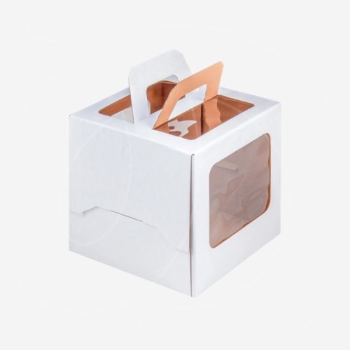 Коробка для торта с окном и ручками белая 24х24х24 см 019040, 225 ₽ Коробка для торта с окном и ручками белая 24х24х24 см 019040