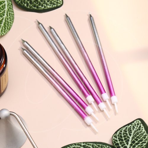 Свечи декоративные Розовый градиент 6 шт 5060040, 199 ₽ Свечи декоративные Розовый градиент 6 шт 5060040