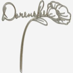 Топпер декоративный акриловый "Доченьке" Серебро 11х10 см , 299 ₽ Топпер декоративный акриловый "Доченьке" Серебро 11х10 см